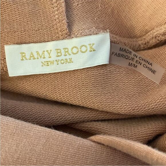 Ramy Brook Peach Hoodie with Striped Tie, M - Picture 11 of 11